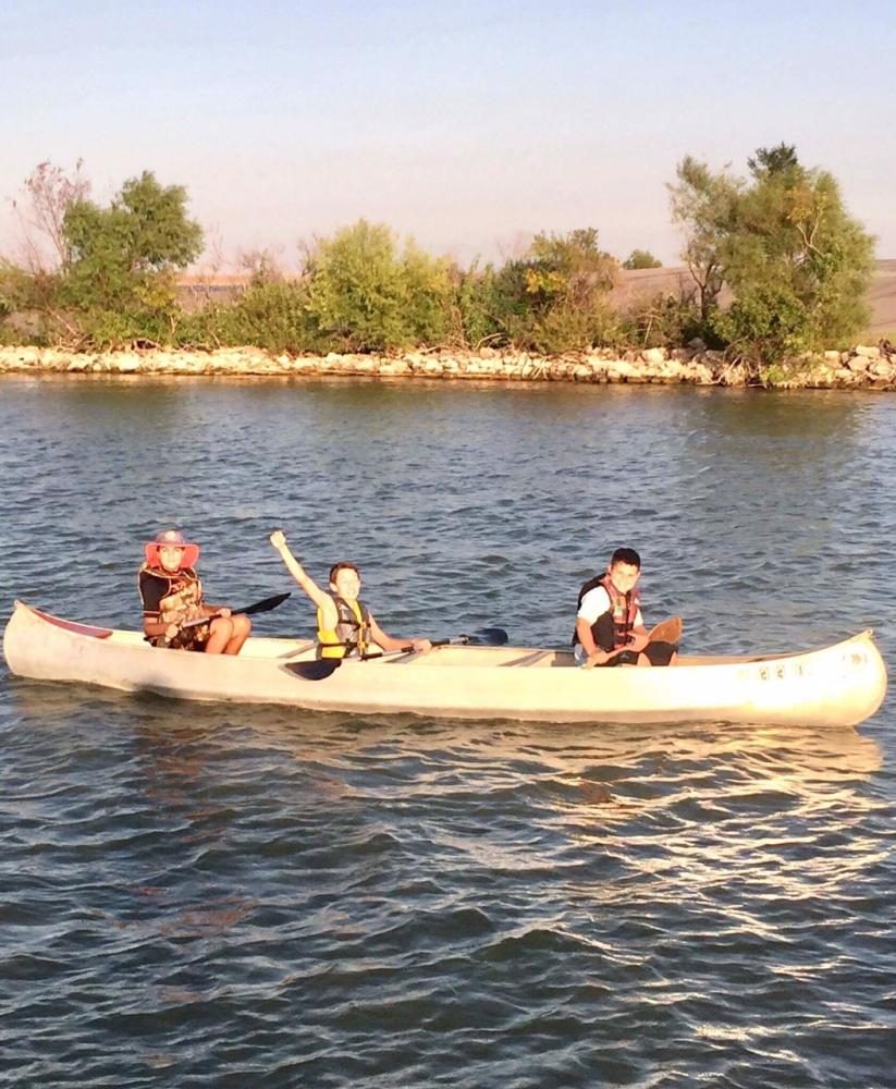 Kayaking fun on the lake.