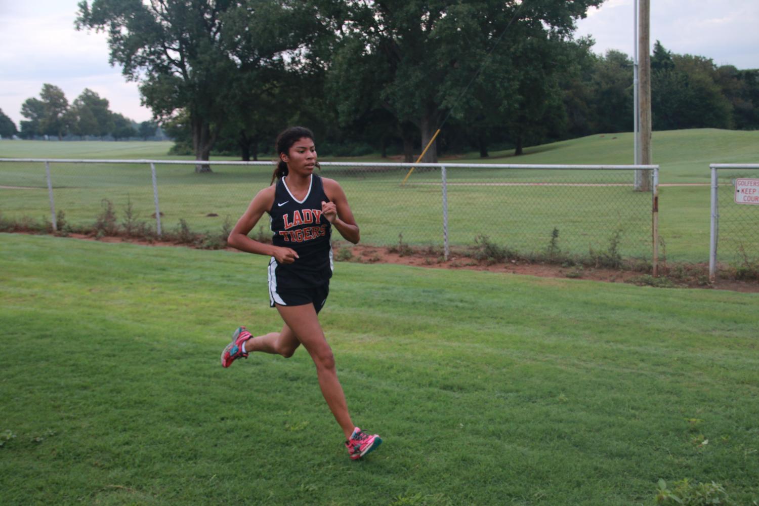 LaShayla Green medaled in her first meet of the season. 