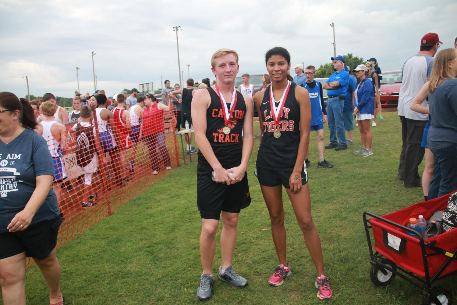 Medalists Cooper Evans and Lashayla Green