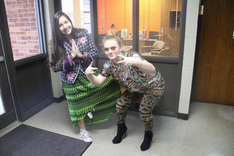 Alicia Luna and Brianna Ross are really enjoying the Wacky outfits that they got while thrift shopping. 