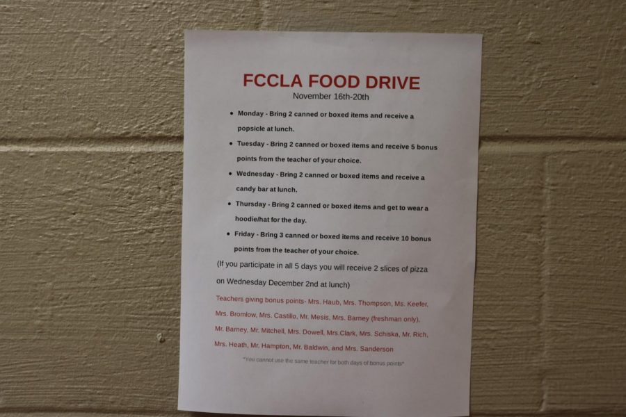 FCCLA Holds Annual Food Drive
